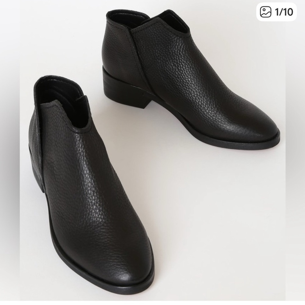 Dolce Vita Trist Black Leather Ankle Booties 8